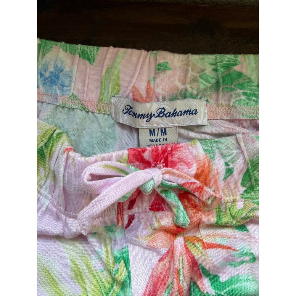 Tommy Bahama Tank PJ Set Size Medium Tropical Hibisus Floral Summer Vacation NWT - Picture 7 of 15